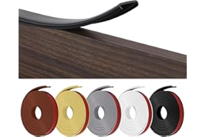 Flintronic Bande de Chant en Forme de U, Coin de Table Protection Bebe Flexible en TPE, Protections Coin de Table pour Bébé avec Colle autocollante pour Tables et Coins de Meubles(10 m x16 mm, Noir)