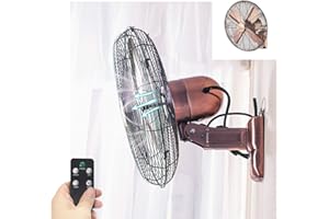 XYNH Wandventilatoren Aeg Mit Fernbedienung | Ventilators Oszillation Mit 3 Geschwindigkeitsstufen | Schön Leise | Design Retro | Wand Ventilator 50 cm Fan
