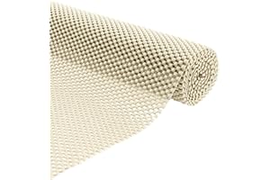 AIBULO Non Slip Mat 150x30cm – Multipurpose Anti Slip Matting Roll for Rugs, Car Dashboards, Vans, Drawers & Shelves – Washable, Waterproof, Cut-to-Size Underlay for Home & Office (Cream White)