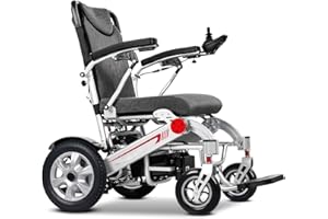 Bueuwe Elektrischer Rollstuhl Elektrisch Faltbar Leicht Elektrorollstuhl für ältere Menschen, Elektrische Rollstühle für die Wohnung, Belastbarkeit 150 kg, 20A Li-Ion Battery, Reichweite 30 km