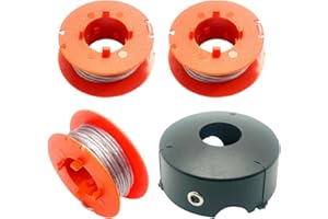 CDIYTOOL F016800175 Bobina desbrozadora Φ1,6 mm, 8 m, para Bosch Art 23 26 30 COMBITRIM EASYTRIM Carrete línea Repuesto Alambre, Carrete Recortadora césped con Cubierta F016L71088