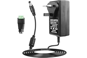 12V 4A Power Supply UK, LeTaoXing AC 100-240V to DC 12 Volt Converter 48W Transformers 5.5mm x 2.5mm Wall Plug 12V/4A for LED Strip Lights CCTV Cameras Routers LCD Monitor