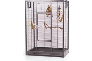 Montana Cages | Premium Vogelvoliere New Melbourne I Vogelkäfig für Sittiche, kleine Papageien, AVILON Pulverbeschichtet, Antik Edition, ca. 80 x 50 x 110 cm