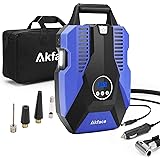 akface Auto Kompressor, 12V 150PSI Luftkompressor, 35L/min Schnelle Inflation Portable Kompressor für Autoreifen, Fahrrad und
