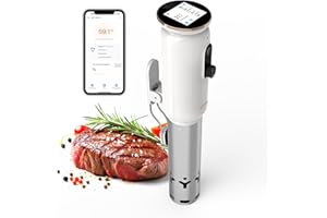 ‎INKBIRD Sous Vide ISV-101W,INKBIRD WiFi Sous Vide Stick Präzisionskocher, 1000W, Temperatureinstellung bis 90°C, Tauchzikulator 360° Zirkulation mit App-Voreinstellungsmenüs, für die Küche