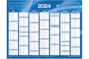 KWDLUKRA QUO VADIS - 1 Calendrier de Banque Bleu - Année 2024-55x40,5 cm carton rigide