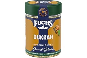 ‎FUCHS GEWÜRZE Fuchs Gewürze Gourmet Selection Naher Osten-Afrika – Dukkah Gewürzmischung, nachfüllbarer Gewürz Mix, zum Verfeinern von Fisch und Lamm, vegan, 50 g