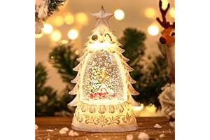 ‎KIKVTER Schneekugel Weihnachten, Weihnachtslaterne mit Schneegestöber, Weihnachtsschneekugel, Weihnachten Deko, LED Schneelaterne Weihnachtens, Glitzernde Schneekugel Nachtlicht für Tischdeko Weihnachtens