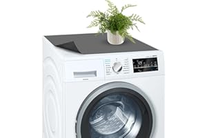 RAIRSKY Grau Waschmaschine Matte Schutz Rutschmatte Waschmaschinenbezug 60x60cm Waschmaschinenunterlage, Universal Waschmaschine Abdeckung Rutschfest Antirutschmatte Waschmaschine Staubschutz Wasserdichte