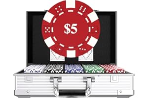 HEITOK Profi Pokerkoffer Pokerset inkl. 1000 Schwerer 11.5g Metallkern Poker-Chips; Pokerdeck, Pokerkarten, Würfel, Dealer-Button; abschließbar Alu-Koffer; Casino für Zuhause (1000 Chips)