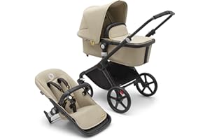 Bugaboo Fox Cub - Carrito Todoterreno, con Capazo y Silla de Paseo Fuerte y Ligera, Diseño Duradero con Capota para el Sol Extra Grande, se Pliega en una Sola Pieza Portable, Beige
