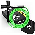 Athverv Adjustable Skipping Rope for Men, Women & Kids – Speed Jump Rope for Exercise Workout & Weight Loss (Nature)