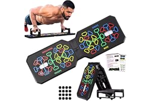 BEAST MODE GEAR Push Up Board, 24 in 1 Push Up Board with Resistance Band, Multifunctional Foldable Press Up Board, Portable Pushup Stands & Exercise Board for Full Body Muscle Workout