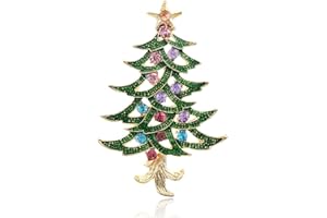 QUKE 3D Christmas Brooch Pin Gift for Women Girls Jewelry