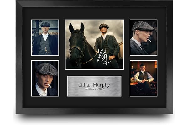 HWC Trading FR A3 Cillian Murphy Peaky Blinders Tommy Cadeaux Imprimé Signé Autographe Photo pour les fans d’émissions de télévision - A3 Encadré