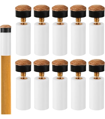 50 Punte Per Stecca Da Biliardo – Kit Riparazione 9-13mm Con Pelle E PVC – Senza Colla - 3
