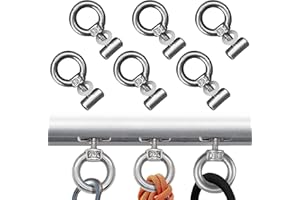 SHUIYUE Lot de 6 butées de rail d'auvent de 6 mm avec butée de rail d'auvent M4 et anneau en gel de silice, en acier inoxydable 304 pour caravane, camping-car, tente