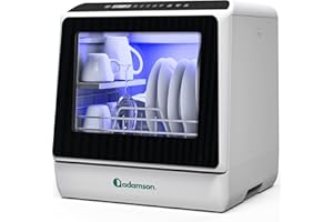 Mini lavastoviglie Adamson A30 - NUOVA Versione - Ideale per appartamento o camper - Lavastoviglie portatile con 5 programmi di lavaggio - Getto ad alta pressione - Ccompatta - GARANZIA 5 ANNI