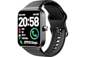 AEAC Smart Watch for Men/Women, Alexa Built-in [1.8" Large HD Screen] Fitness Watch with Bluetooth Call, Heart Rate/SpO2/Sleep Monitor, 100 Sports Modes, IP68 Waterproof Smartwatch for iPhone Android