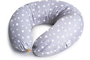 Niimo Coussin de Grossesse et d'allaitement XXL - Housse de Coussin Maternité 100% Coton, Distingué par Deux Prix en 2022, Lavable, Coussin d'allaitement