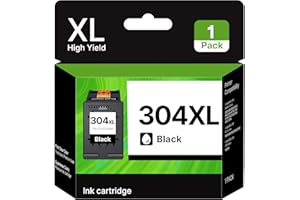 RUDGUZ Cartuccia 304 XL Nero Sostituzione per Cartucce HP 304XL Nero per HP DeskJet 3750 3755 3760 3762 3700 3720 3730 2630 2632 2622 2620 Envy 5030 5032 5010 5000 5020 5050 (Nero, 1-Pack)