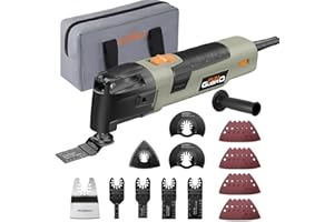 Funguard Oscillating Multi Tool 300W, 6 Variable Speeds 22000 OPM Electric Saw with 3.5°Oscillation Angle, Quick Change Blade System,30pcs Accessories for Cutting, Sanding, Grinding, Scraping