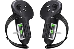 Maecker VR Sangles de Contrôleur pour Quest 3S pour Quest 3 Poignées de Contrôleur avec Porte de Batterie Sangles Antidérapantes pour Quest 3s/3 Accessoires