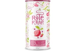 ‎ALPHA FOODS Rote Kraft | Smoothie Pulver | 600g | mit Wurzeln & Beeren u.a. Maca, Kurkuma, Guarana, Yerba Mate, Himbeeren, Açai, Goji Beeren | Alternative zu Kaffee - Alpha Foods