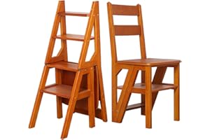 WYF-ZB Pliage Escabeau Chaise - Échelle Pliable en Bois Tabouret étagère - Bibliothèque Cuisine Grimpez Étapes échelle Bibliothèque Usine Stand escabeau Stairway président