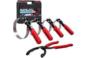 Spurtar Giratoria Llaves Filtro Aceite Juego de 5 Alicates Ajustables 68,85-133,35 mm Llave Filtro Aceite Coche para 4S Shop Auto Repair Mecánica DIY Generador de Motor Pequeño