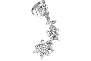 Taffstyle® Knorpel Schmuck Ohrklemme Ohrring Ohrstecker Helix Cartilage Piercing ear cuff mit Kristall Schmetterling