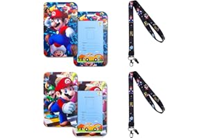 FOESIHEP MA Lanyard mit Ausweishalter, Karikatur Lanyard mit Kartenhaltern, Lanyard mit Kartenhalter, Schlüsselband mit Abzeichen, für Handy, Schlüssel, Büro ID Karte, Cartoon Kartenhülle für Lehrer Kinder