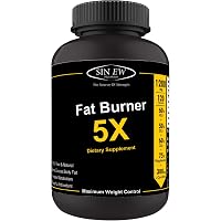 Sinew Nutrition Natural Fat Burner 5X with L-Carnitine, Green Coffee Extract, Garcinia Cambogia, Green Coffee Bean Extract, CLA and Polyfenals For weight Management (1200mg - 120 Count)