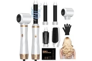 UMIGA Spazzola Soffiante Air Styler set Airstyler 5 in 1 Hair Styler Airbrush Ferro a ricciolo Spazzola Soffiante Spazzola Lisciante per Capelli, Kit di parrucchiere per asciugare