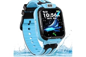 CLLEYLISE Smartwatch Bambini GPS, Smartwatch per Bambini Impermeabile IP68, SOS, Chiamata, Chat Vocale, Giochi, Fotocamera, Sveglia, Touch Screen Orologio Smartwatch bambini, Regali per ragazzi dai 4 ai 16 anni