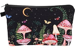 WLLHYF Damska torebka na drobne monety, wodoszczelna, z nadrukiem słonecznikowym, podróżna, torba do przechowywania, przenośna, płócienna portmonetka z zamkiem błyskawicznym (Mushroom), Żółty kwiat,