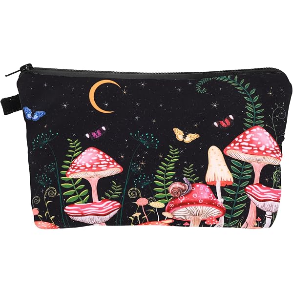 OPUHOHR Vintage Kosmetiktasche – Blumen-Design, Leinen, 20x25cm, Vielseitig Als Kulturbeutel Oder Geschenk