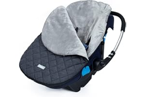 Orzbow Universelle Couverture Sièges Auto Bébé, Cosy Bébé Chancelière pour Poussette, Chaud Peluche Courte Sac De Couchage Enfant, Imperméable Coupe-vent (gris foncé)
