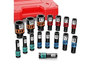 Aurlloct Zestaw Nasadek Udarowych (1/2” Długi 16 szt.)