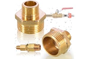 Brateuanoii 2 Pezzi Nipplo Riduttore 1 1/2" x 1" AG/AG, Raccordo Filettato Maschio in Ottone da 1 a 1/2 Pollici, Maschio 1 "x Maschio 1/2" Filettatura Connettore, Connettore Doppio Nipplo Per Tubi