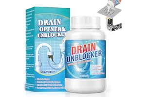 WONSHINE Drain Unblocker, Sink Unblocker, One Shot Drain Cleaner, Fast Removes Clogs, Hair, Grease & Soap Scum, for Pipes Home Use 260g
