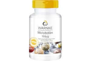 Molybdène 150 mcg - 100 comprimés - Végétarien - Oligo-élément essentiels | Warnke Vitalstoffe - Qualité des pharmacies allemandes