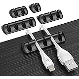 Syncwire Organizer a Clip per Cavo - [5 Pezzi] Mini Organizer Clip Fermacavi Multifunzione Adesivo, Organizzatore per Cavi di