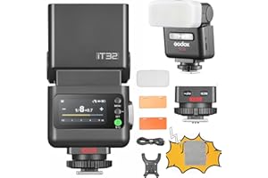 Godox iT32 TTL Camera Flash with X5 C Wireless Flash Trigger 2.4GHz HSS 1/8000s GN18 with Magnetic Diffuser for Canon Cameras