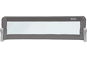 ABUS Bettgitter Eric für Babys und Kinder - Rausfallschutz für Elternbetten, Kinderbetten, Familienbetten - faltbar für Reisen - Bettschutzgitter 150 cm - Grau