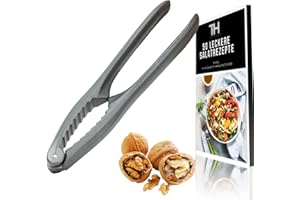 Thiru Casse-noix – idéal pour les noix – casse sans écraser – Casse-noix avec e-book de recettes – Fabriqué en Allemagne (Basic anthracite)