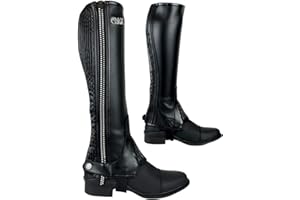 AK RIDING SPORTS LTD AK Flexi Crystal Reithalb-Chaps mit Konturenbeschlag