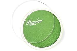 Maydear Face Body Paint, Classic Single, Professional Face Paint Palette,Large Water Based Paints (30g) (Light Green)