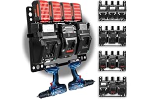 Metall-Wandhalterung für Bosch,Professional Akku und Ladegeräte Halterung für Bosch 18V Akkuhalterung,stabil für Bosch Akku Wandhalterung,Premium Montagematerial Ordnung in Werkstatt und Garage