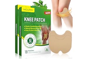 MQUPIN Łatka łagodząca ból kolana, 36 szt. naturalnych plastrów łagodzących ból piołunu, wysoce elastyczne, rozciągliwe plastry cieplne na kolana, plecy, szyję, ramiona i ból mięśni